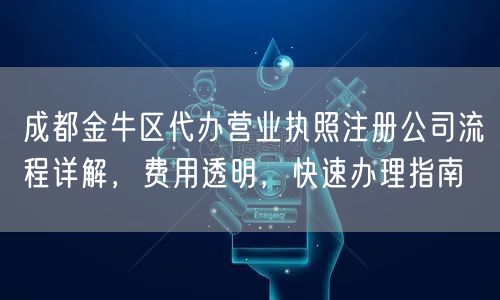 成都金牛区代办营业执照注册公司流程详解，费用透明，快速办理指南