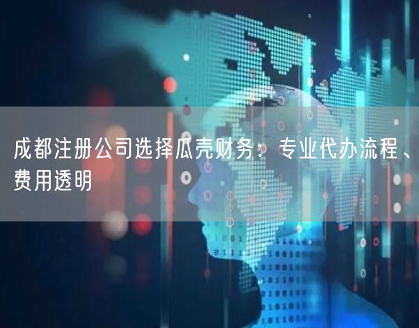 成都注册公司选择瓜壳财务:专业代办流程、费用透明 成都注册公司选择瓜壳财务:专业代办流程、费用透明