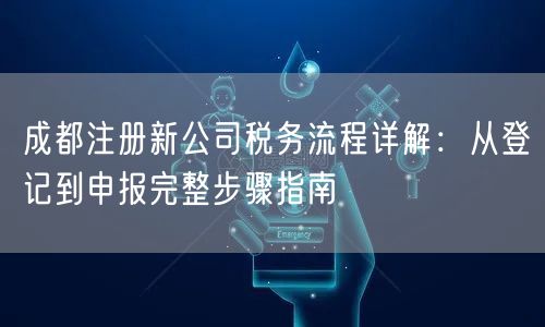 成都注册新公司税务流程详解：从登记到申报完整步骤指南