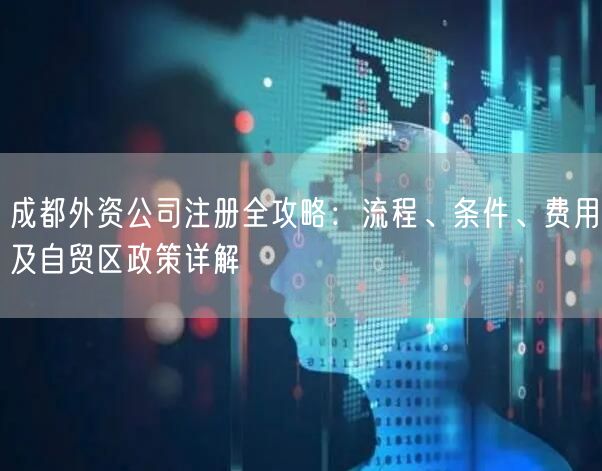 成都外资公司注册全攻略：流程、条件、费用及自贸区政策详解
