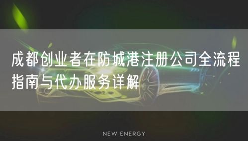 成都创业者在防城港注册公司全流程指南与代办服务详解