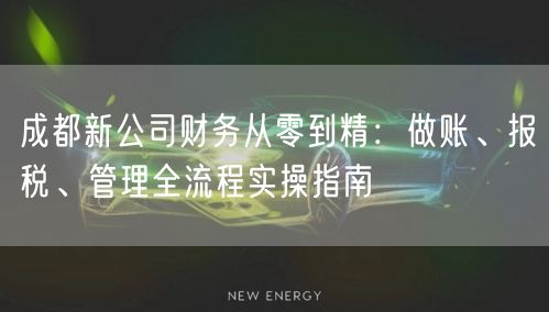 成都新公司财务从零到精:做账、报税、管理全流程实操指南 成都新公司财务从零到精:做账、报税、管理全流程实操指南