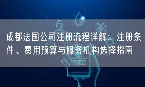 成都法国公司注册流程详解:注册条件、费用预算与服务机构选择指南 成都法国公司注册流程详解:注册条件、费用预算与服务机构选择指南