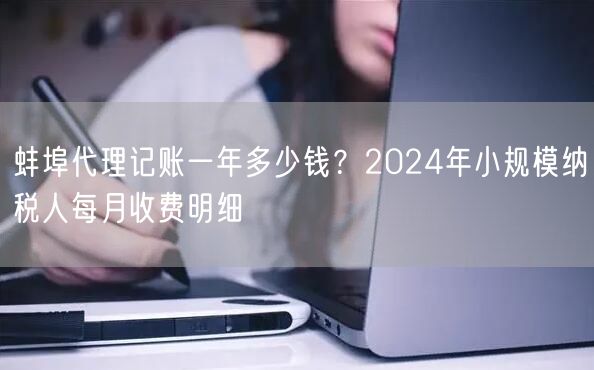 蚌埠代理记账一年多少钱？2024年小规模纳税人每月收费明细