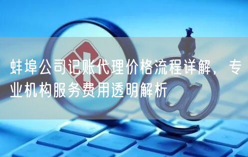 蚌埠公司记账代理价格流程详解，专业机构服务费用透明解析