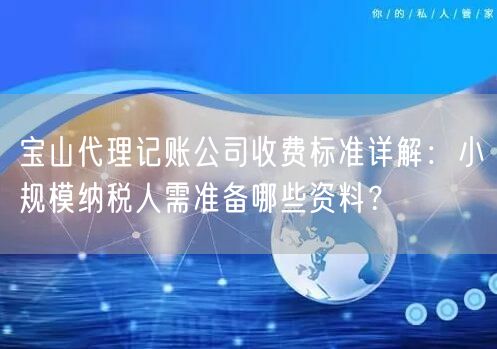 宝山代理记账公司收费标准详解：小规模纳税人需准备哪些资料？