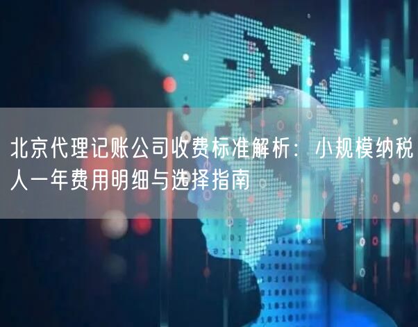 北京代理记账公司收费标准解析:小规模纳税人一年费用明细与选择指南 北京代理记账公司收费标准解析:小规模纳税人一年费用明细与选择指南