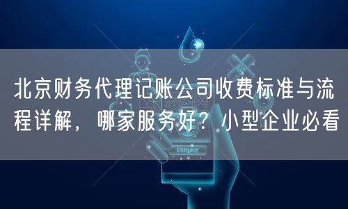 北京财务代理记账公司收费标准与流程详解，哪家服务好？小型企业必看