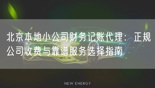 北京本地小公司财务记账代理:正规公司收费与靠谱服务选择指南 北京本地小公司财务记账代理:正规公司收费与靠谱服务选择指南